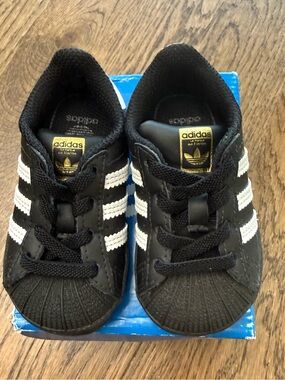 Adidas Superstar I 'Core Black-Cloud White' EF5396 Toddlers Shoes Size 4K